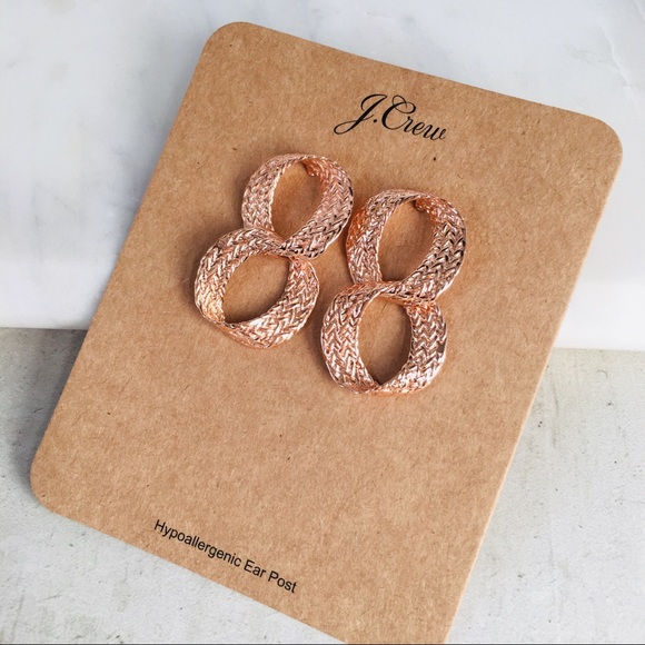 J. CREW Rope Double-Hoop Earrings - Picture 3 of 6